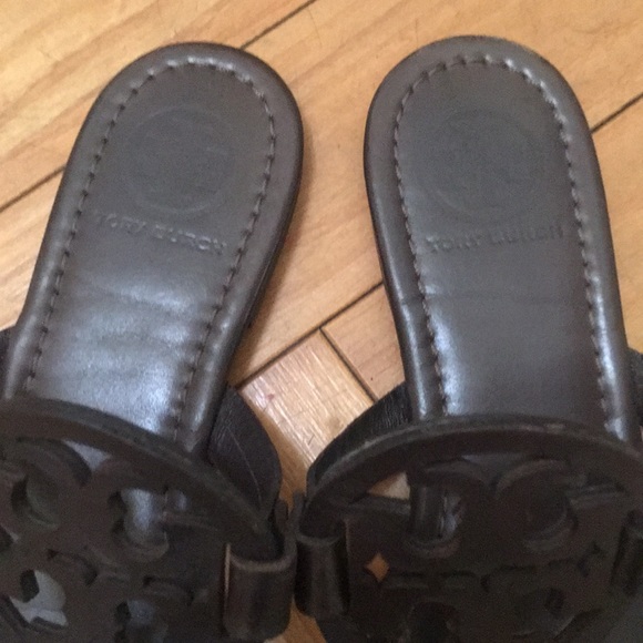 Tory Burch Chocolate Brown Miller Sandals size 7 - Picture 3 of 6